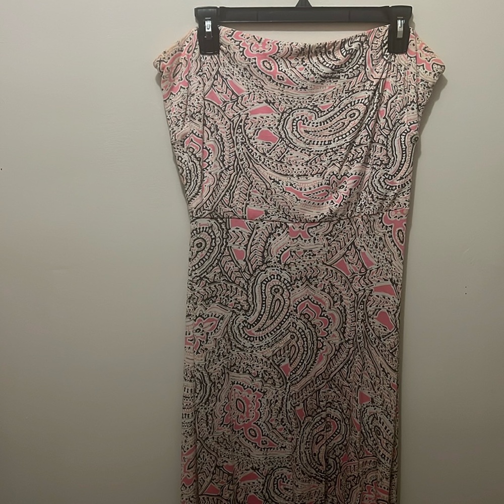 Strapless Sundress with Paisley Print